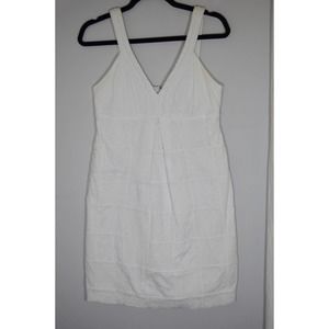 Lilly Pulitzer white linen eyelet mini dress size 8